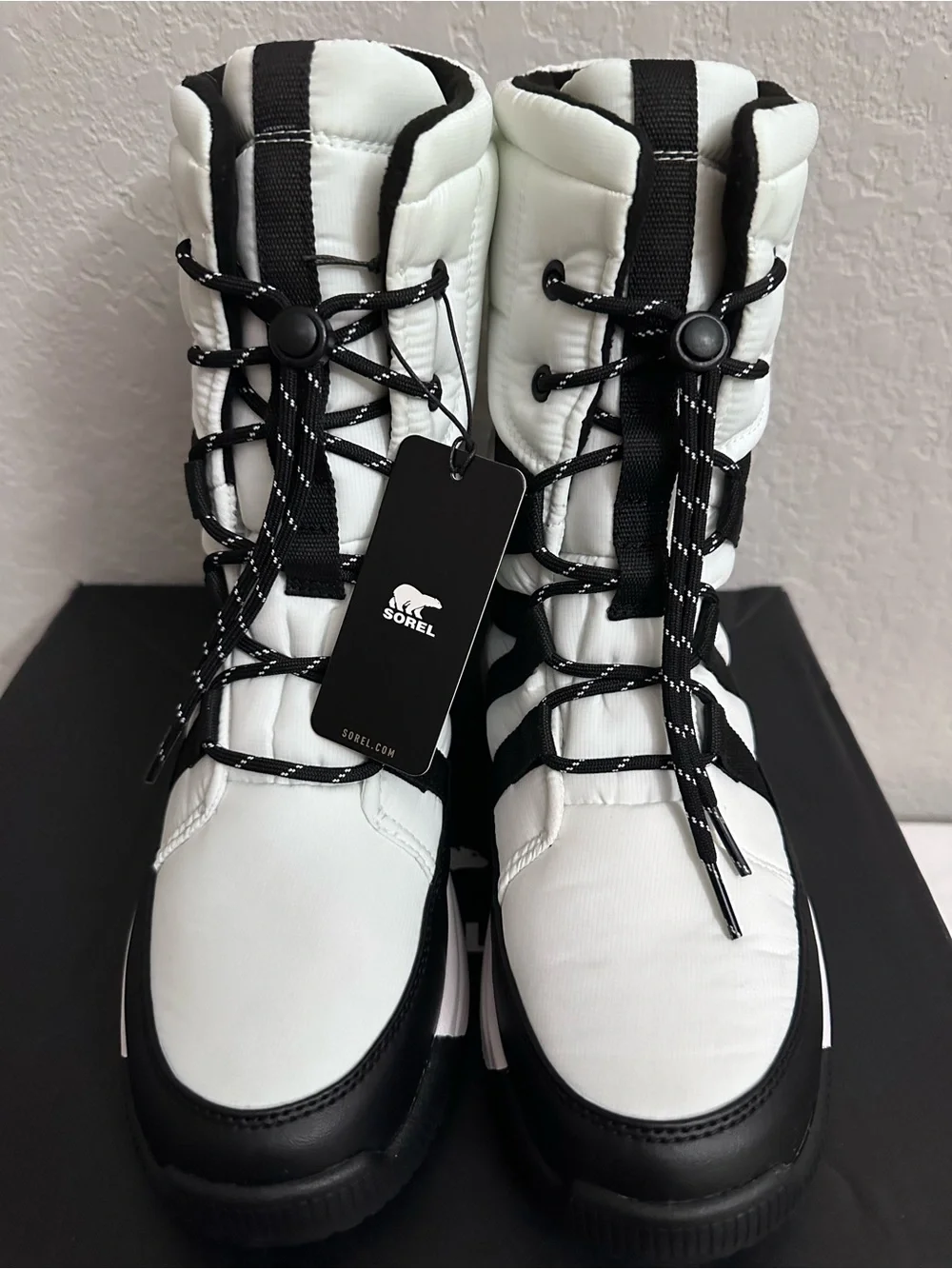 Sorel Whitney III Tall Waterproof Boot Women’s Size 10 Sea Salt/Black